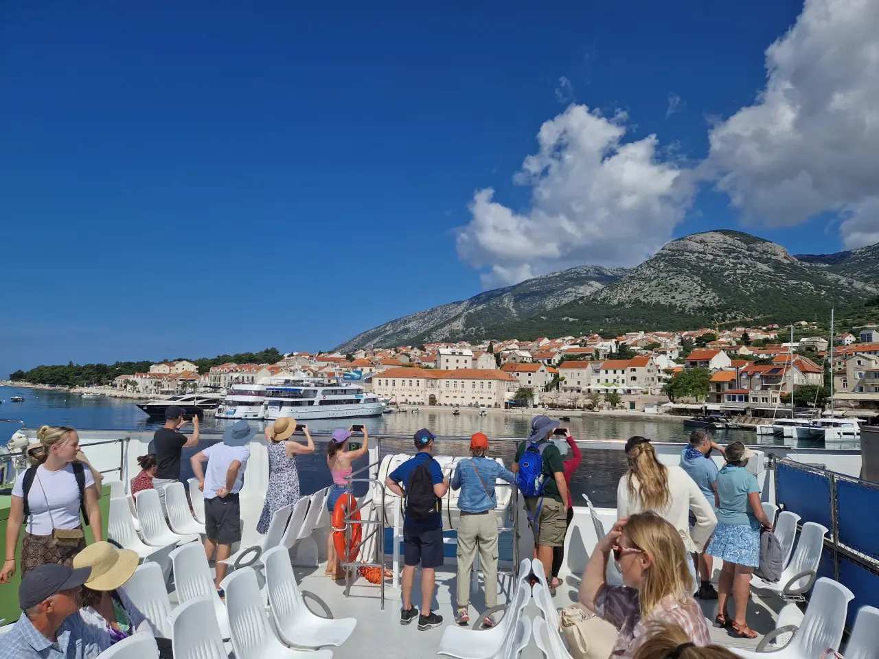 Dreharbeiten zur Ankunft in Bol
