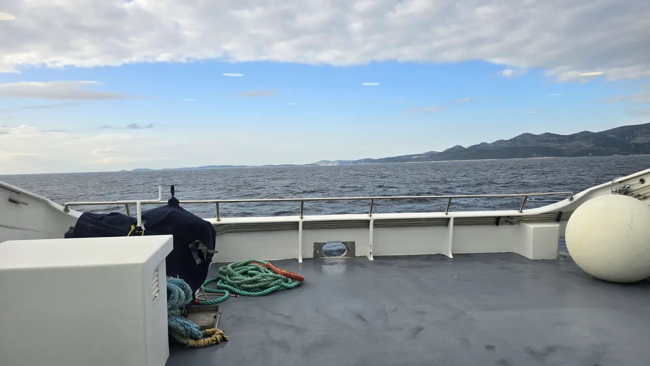 Auf offener Sea unterwegs