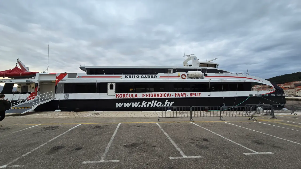 Klar til afgang fra Korcula