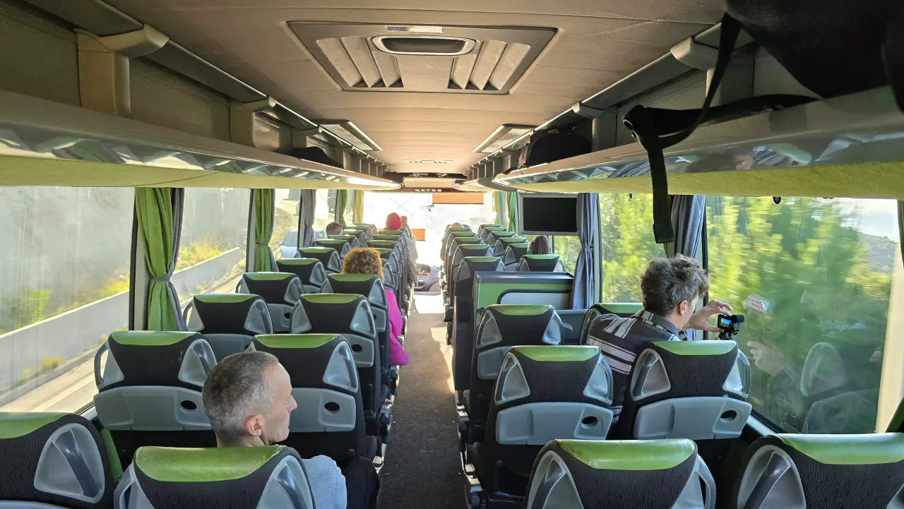 Na pokładzie autobusu ze Splitu do Dubrownika
